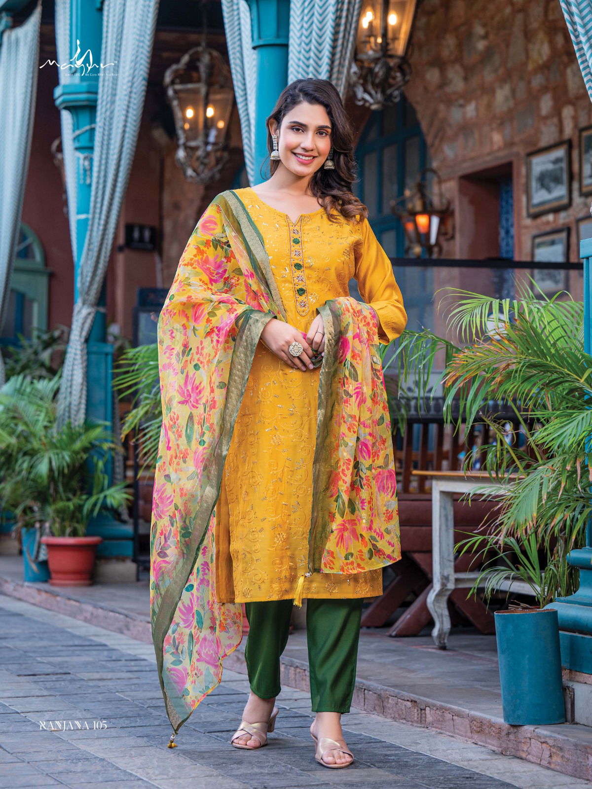 Ranjana By Mayur Kurti With Bottom Dupatta Wholesale Clothing Distributors In India